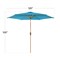 Best Choice Products 10ft Outdoor Woodgrain Pattern Steel Market Patio Umbrella w/ Crank, Tilt